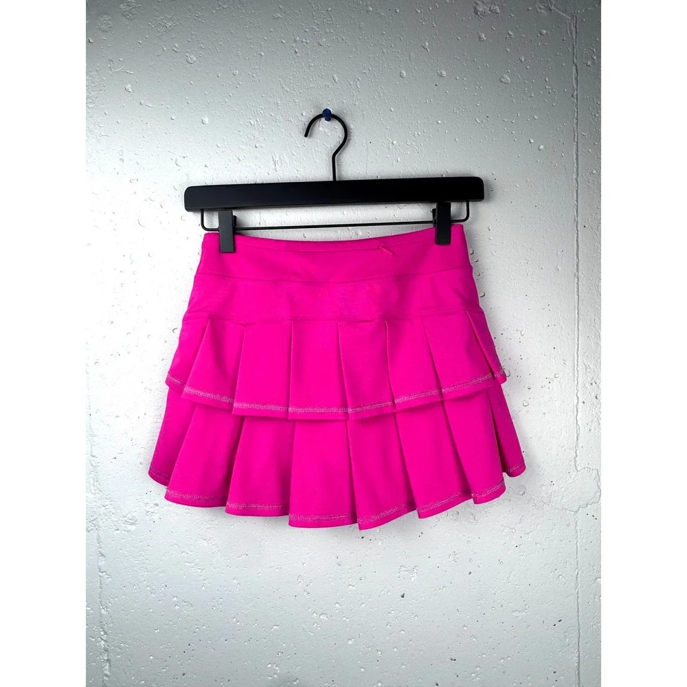 Gap Fit-Girls Hot Pink Activewear Tennis Skort Skirt Shorts‎ Built-in Sz L 10-11